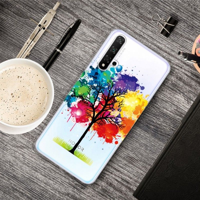 Coque Honor 20 Transparente Arbre Aquarelle