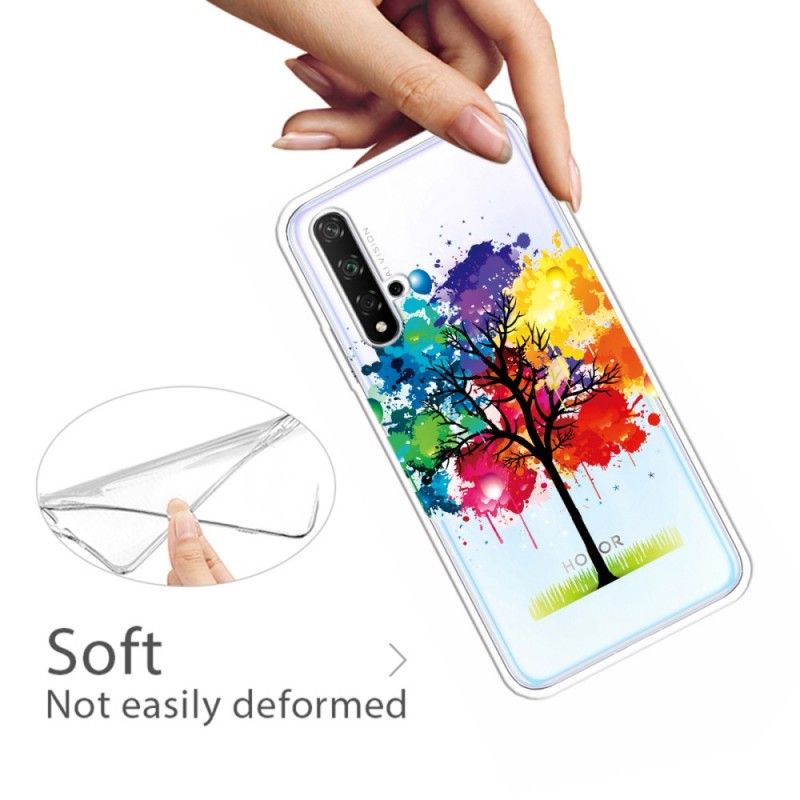 Coque Honor 20 Transparente Arbre Aquarelle