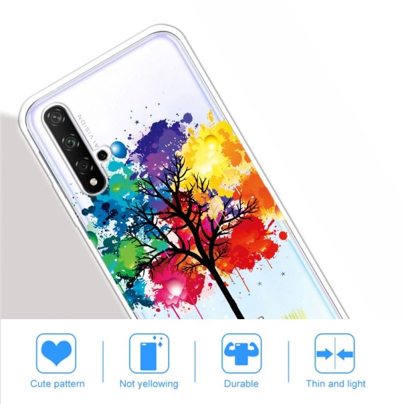 Coque Honor 20 Transparente Arbre Aquarelle