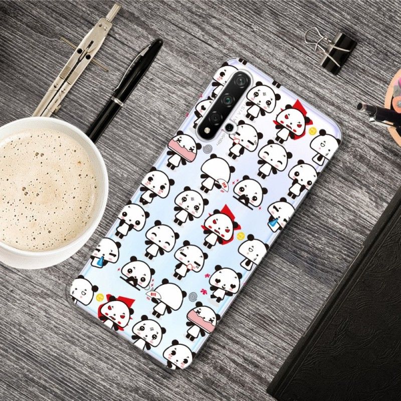 Coque Honor 20 Transparente Funny Pandas