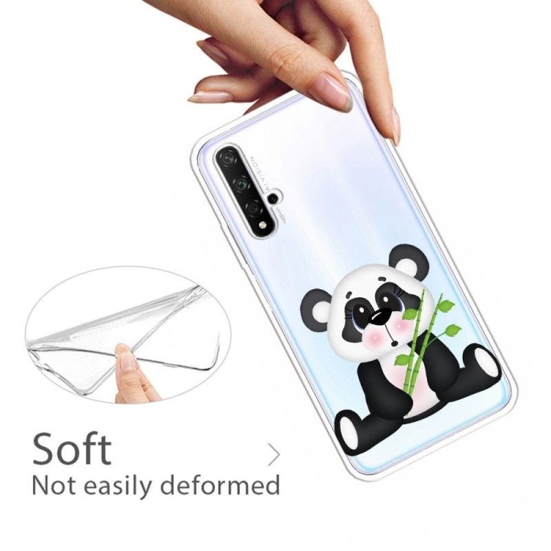 Coque Honor 20 Transparente Panda Triste