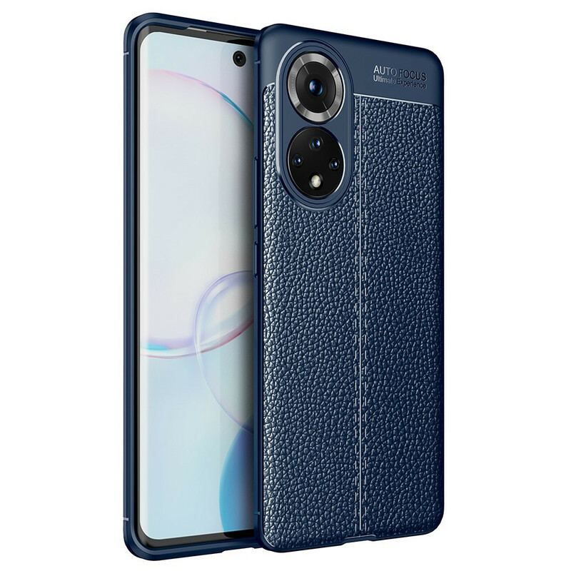 Coque Honor 50 / Huawei Nova 9 Effet Cuir Litchi Double Line