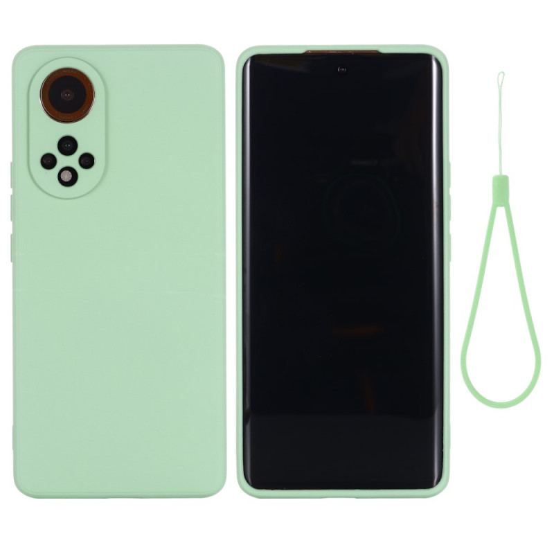 Coque Honor 50 Pro / Huawei Nova 9 Pro Silicone Liquide Avec Lanière