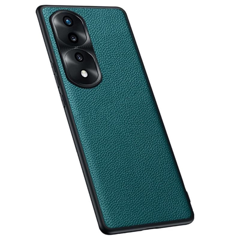 Coque Honor 70 Cuir Litchi Véritable