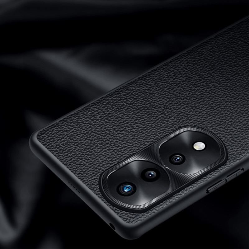 Coque Honor 70 Cuir Litchi Véritable