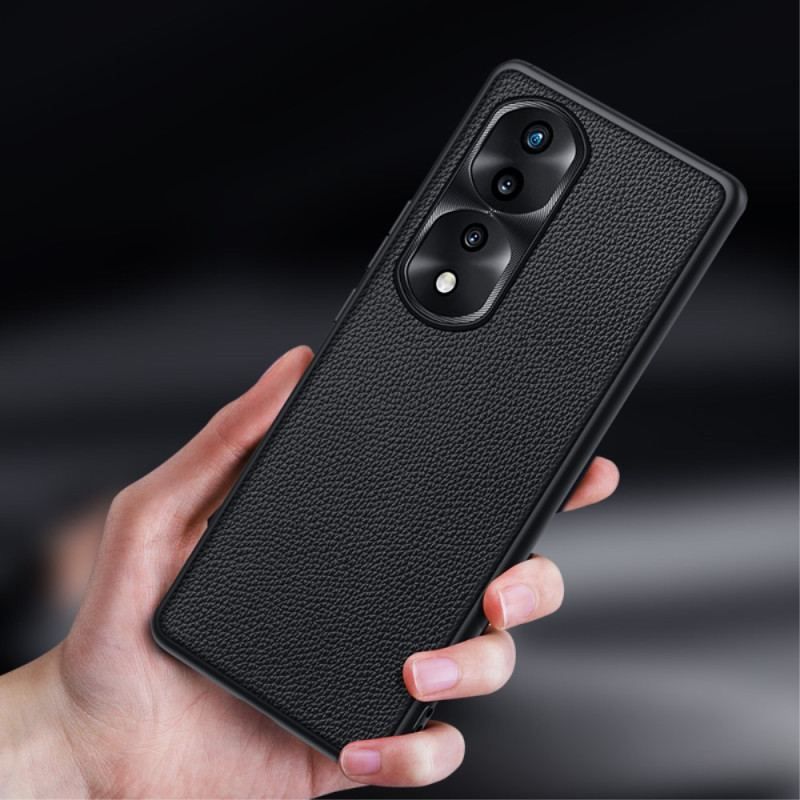 Coque Honor 70 Cuir Litchi Véritable