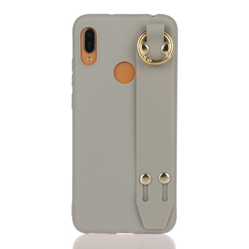 Coque Honor 8a / Huawei Y6 2019 Silicone Avec Sangle Support