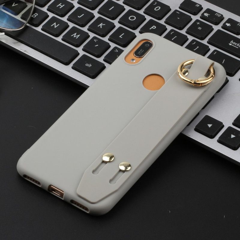 Coque Honor 8a / Huawei Y6 2019 Silicone Avec Sangle Support