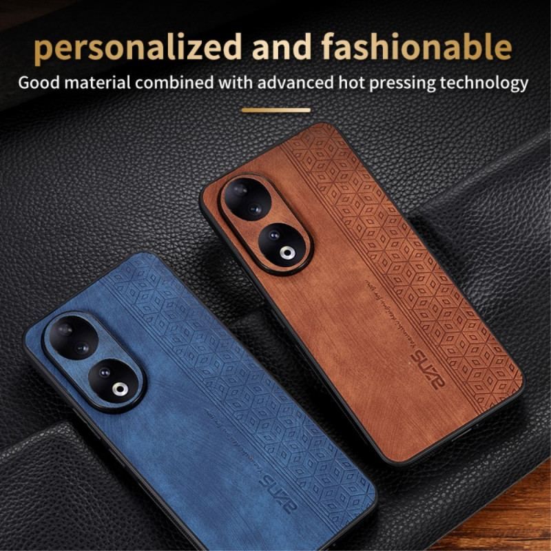 Coque Honor 90 Pro Effet Cuir AZNS