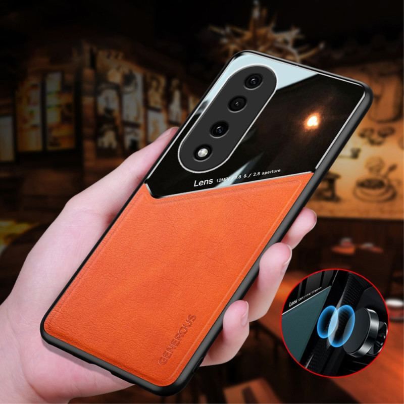 Coque Honor 90 Pro Effet Cuir Magnétique