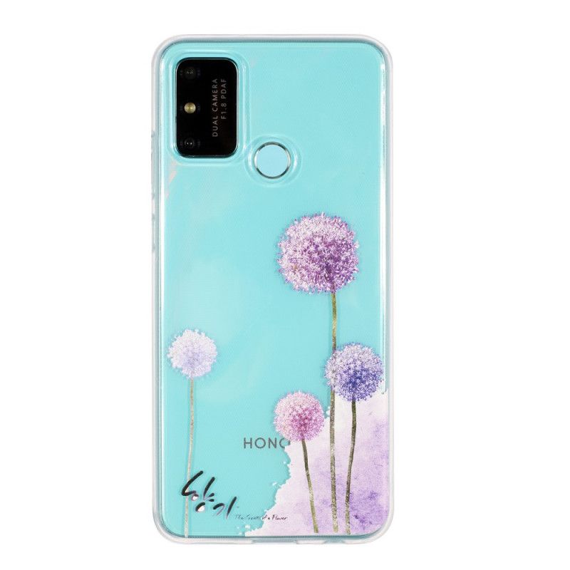 Coque Honor 9a Transparente Pissenlits Colorés