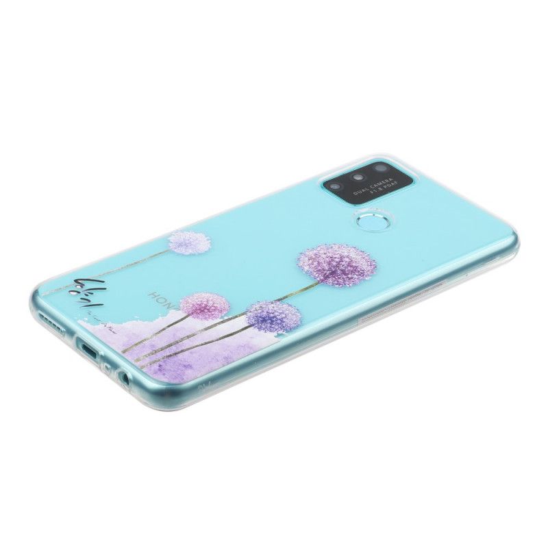 Coque Honor 9a Transparente Pissenlits Colorés