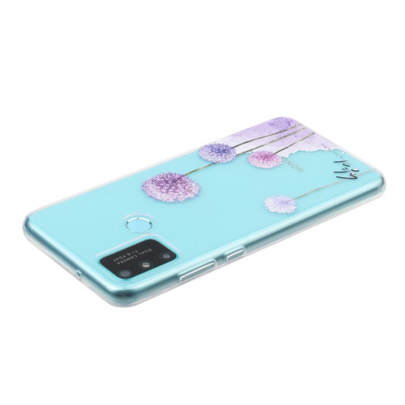 Coque Honor 9a Transparente Pissenlits Colorés