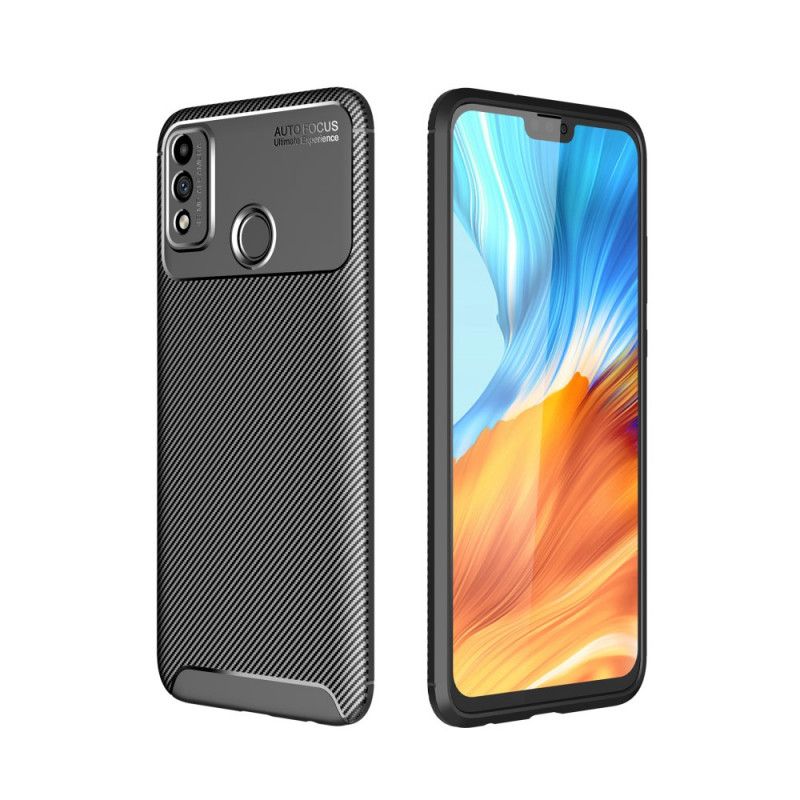 Coque Honor 9x Lite Flexible Texture Fibre Carbone