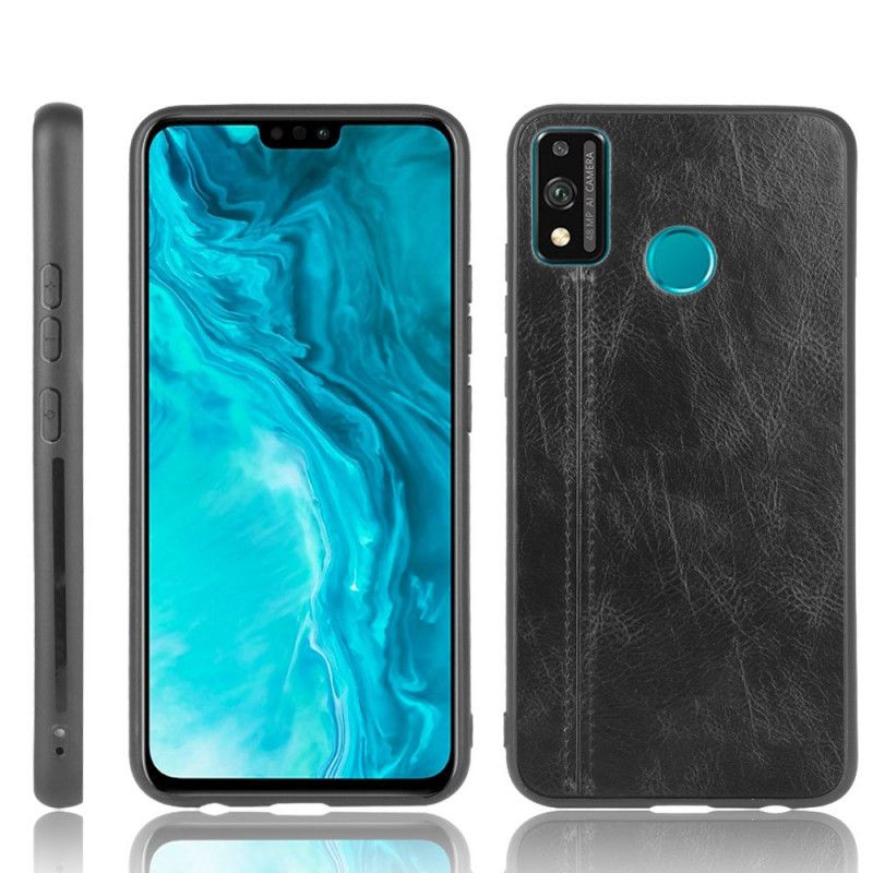 Coque Honor 9x Lite Style Cuir Coutures