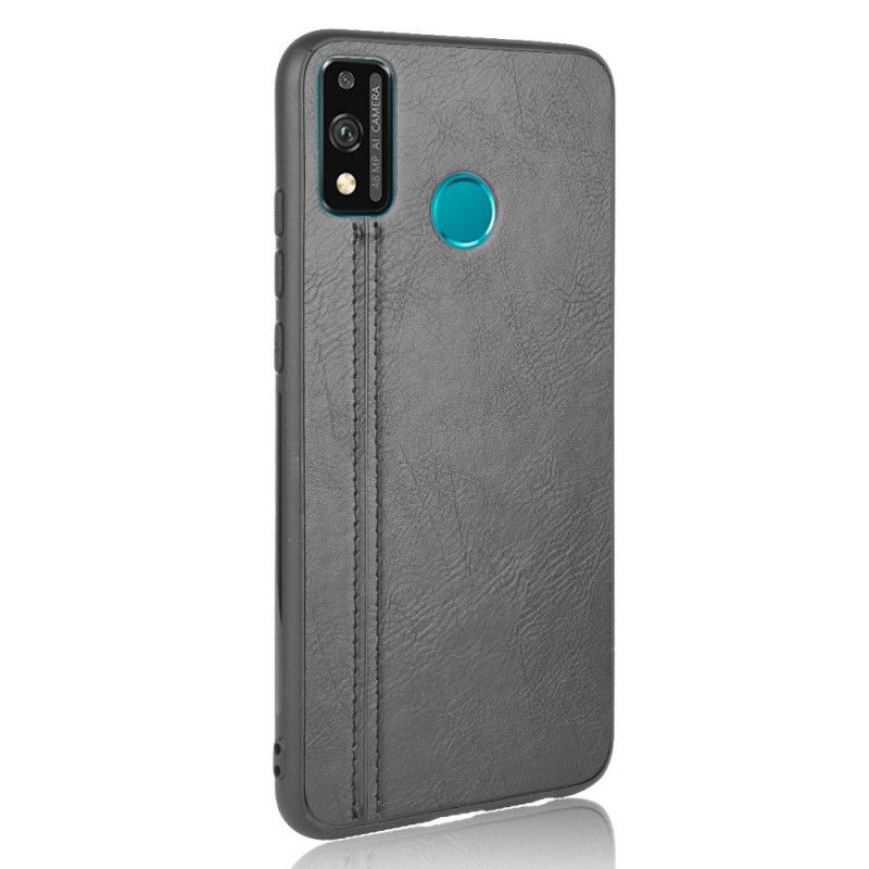 Coque Honor 9x Lite Style Cuir Coutures