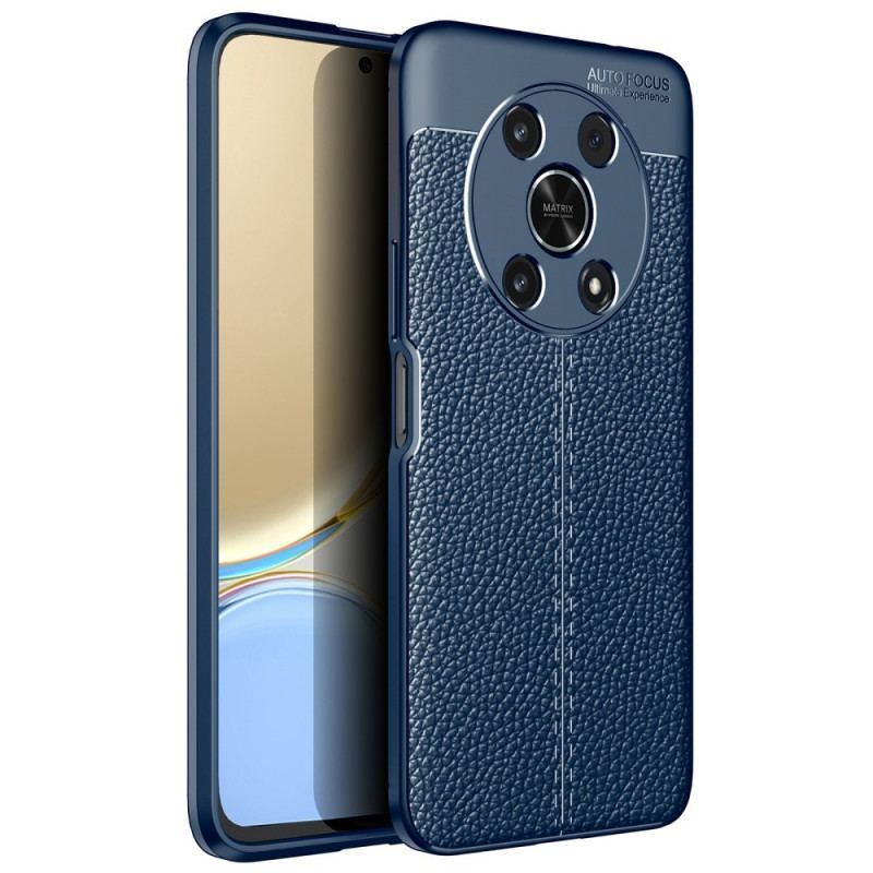 Coque Honor Magic 4 Lite 5G Effet Cuir Litchi Double Line