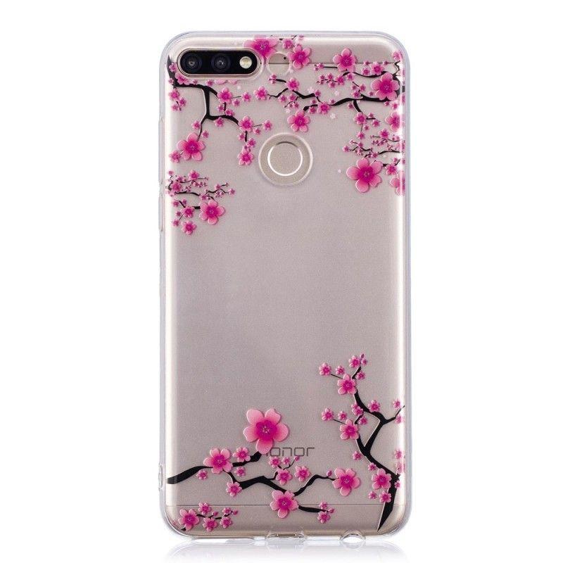 Coque Huawei Honor 7c Transparente Arbre Fleuri