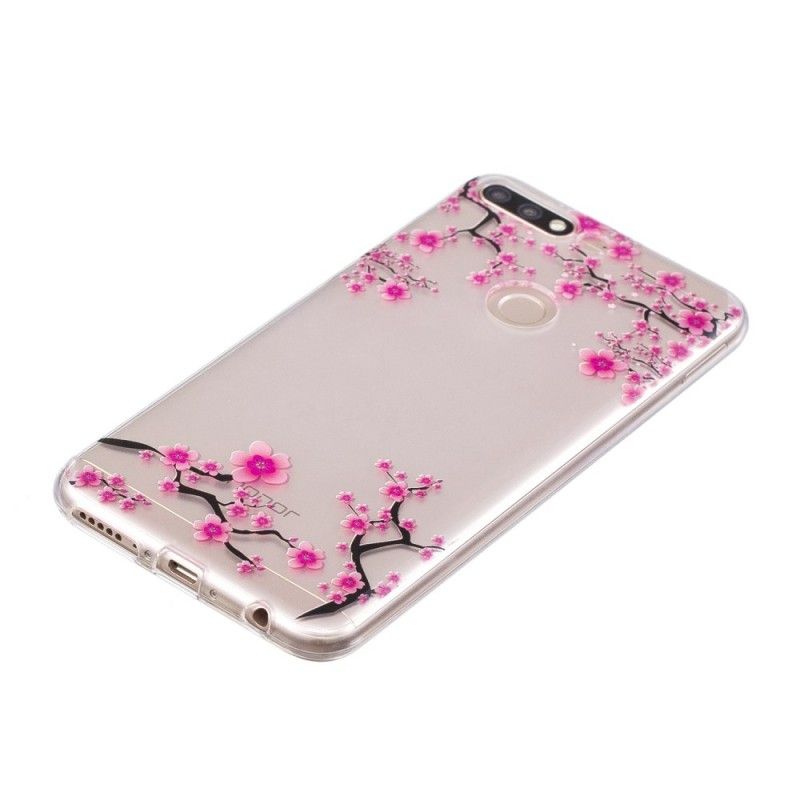 Coque Huawei Honor 7c Transparente Arbre Fleuri