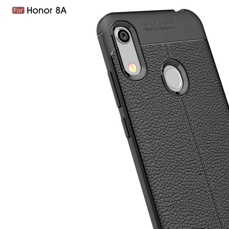 Coque Huawei Honor 8a / Huawei Y6 2019 Effet Cuir Litchi Double Line