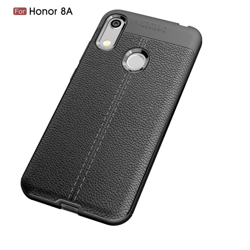 Coque Huawei Honor 8a / Huawei Y6 2019 Effet Cuir Litchi Double Line