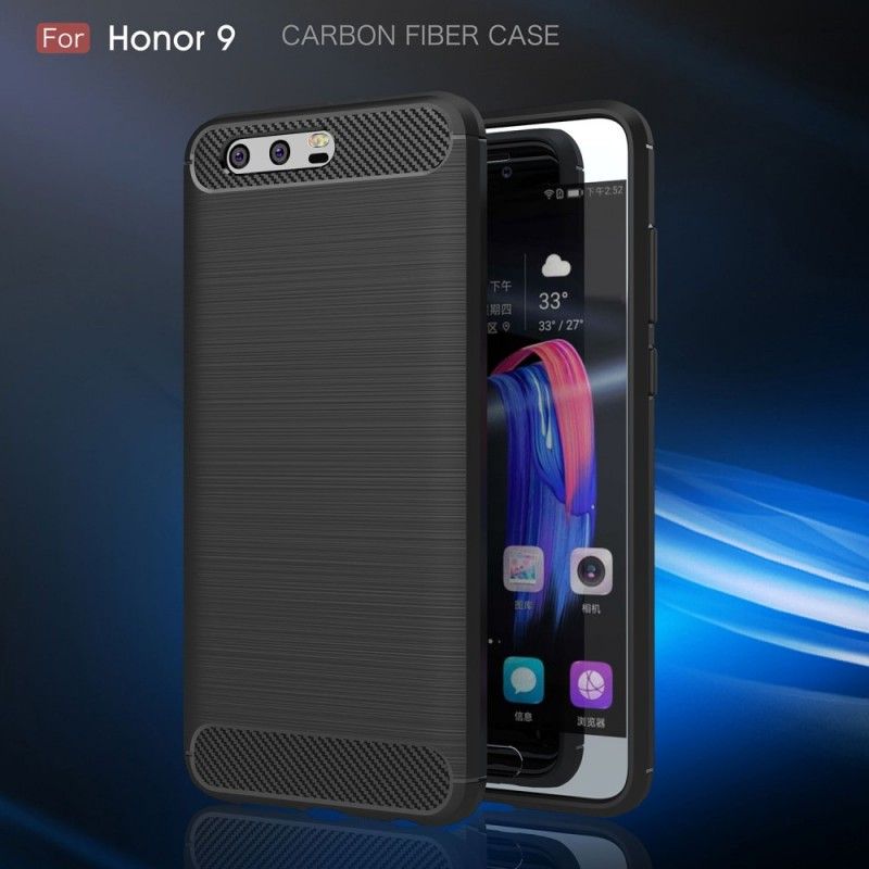 Coque Huawei Honor 9 Fibre Carbone Brossée