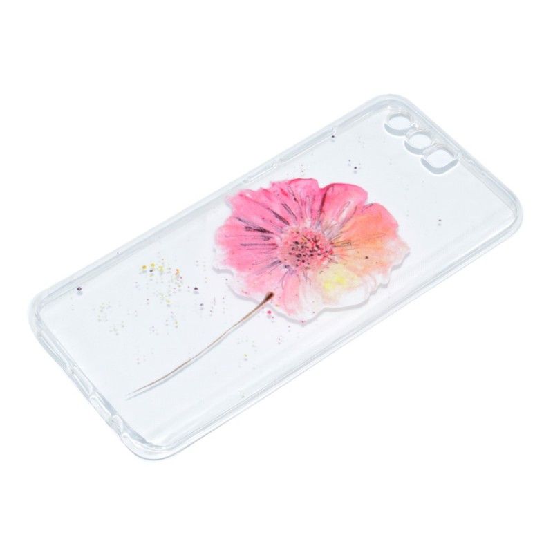 Coque Huawei Honor 9 Transparente Coquelicot Aquarelle