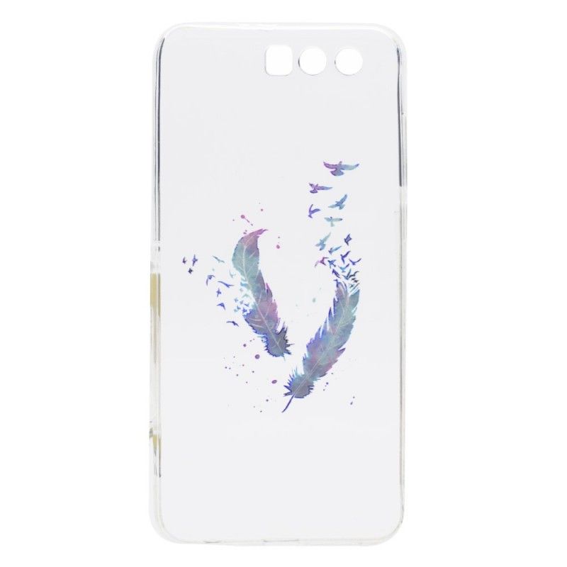 Coque Huawei Honor 9 Transparente Plumes