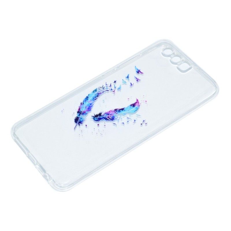 Coque Huawei Honor 9 Transparente Plumes