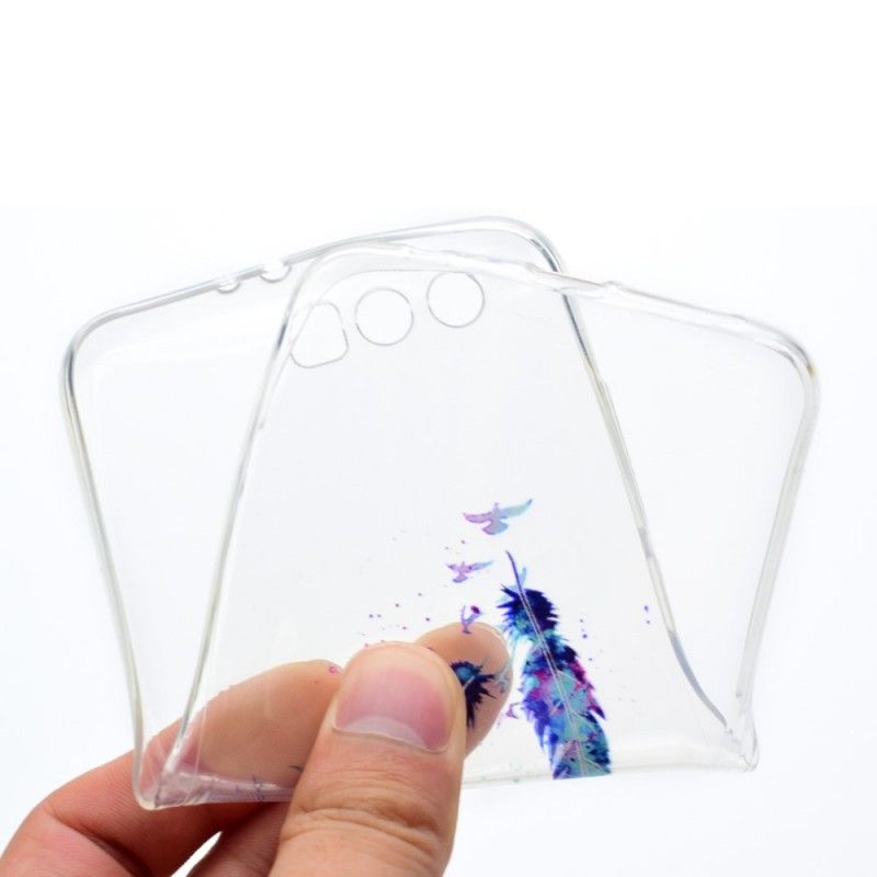 Coque Huawei Honor 9 Transparente Plumes