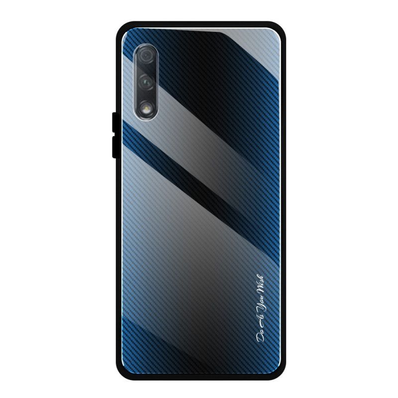 Coque Huawei P Smart Pro / Honor 9x Pro Verre Trempé Carbone