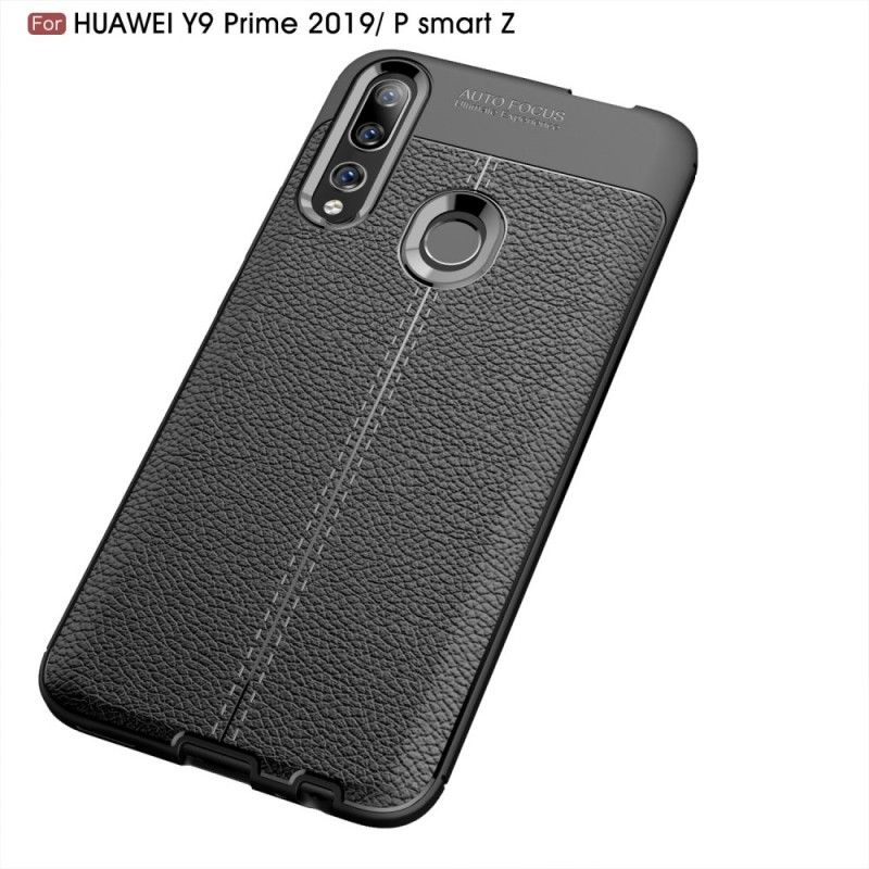 Coque Huawei P Smart Z / Honor 9x Effet Cuir Litchi Double Line