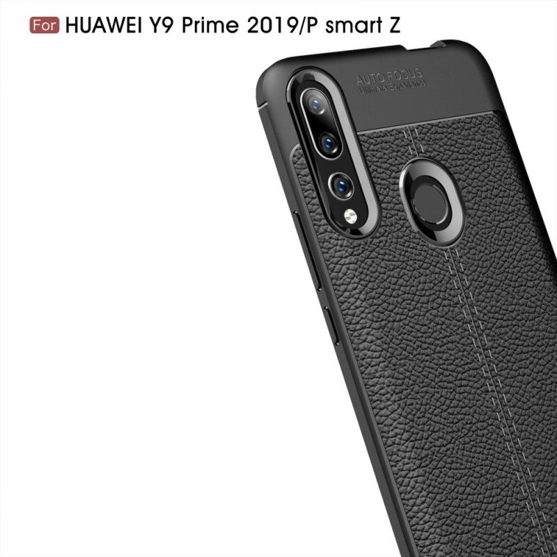 Coque Huawei P Smart Z / Honor 9x Effet Cuir Litchi Double Line