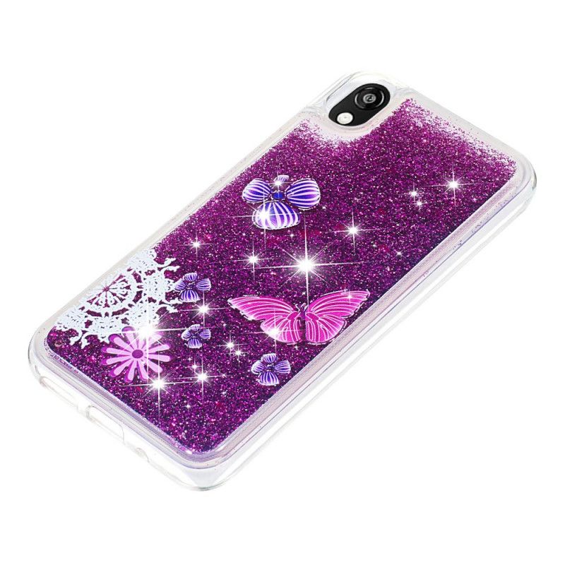 Coque Huawei Y5 2019 / Honor 8s Paillettes Folie Papillons