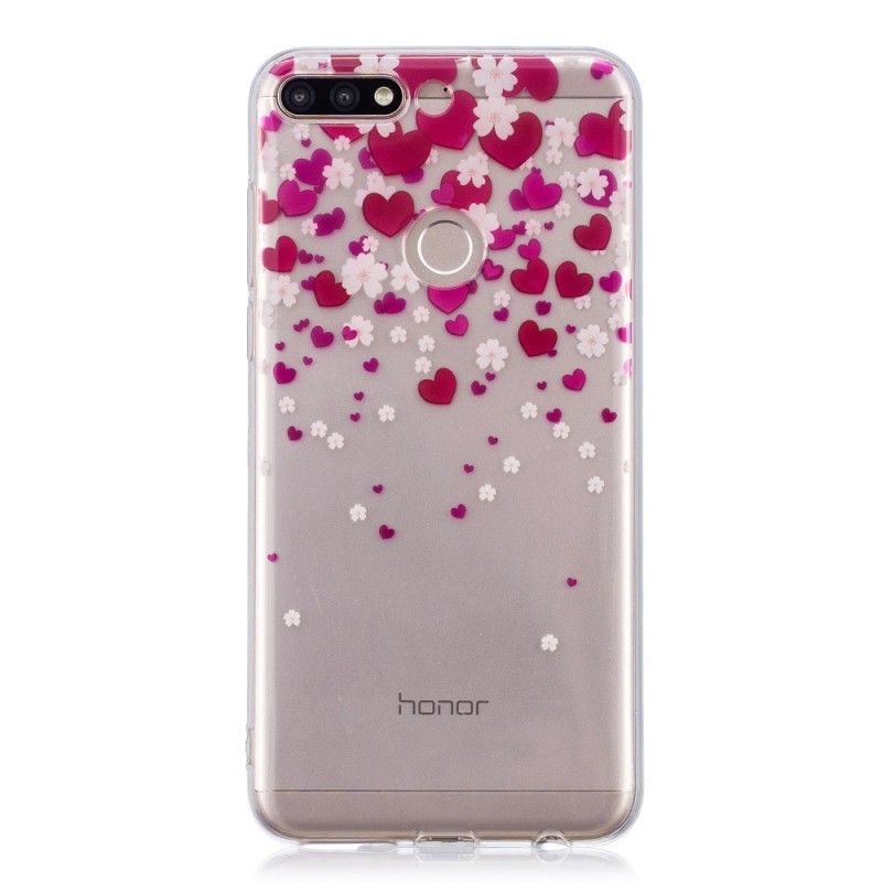 Coque Huawei Y7 2018 / Honor 7c Pluie De Coeurs