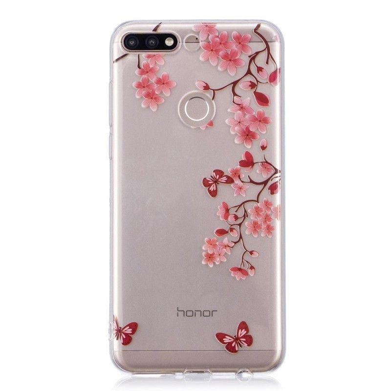 Coque Huawei Y7 2018 / Honor 7c Transparente Arbre Fleuri