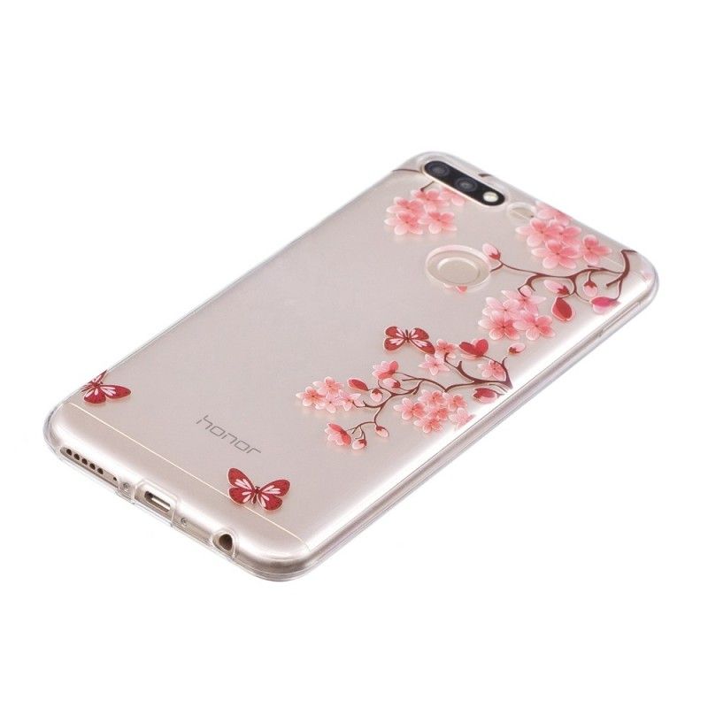 Coque Huawei Y7 2018 / Honor 7c Transparente Arbre Fleuri