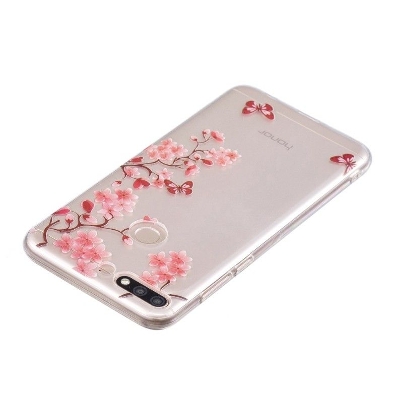 Coque Huawei Y7 2018 / Honor 7c Transparente Arbre Fleuri