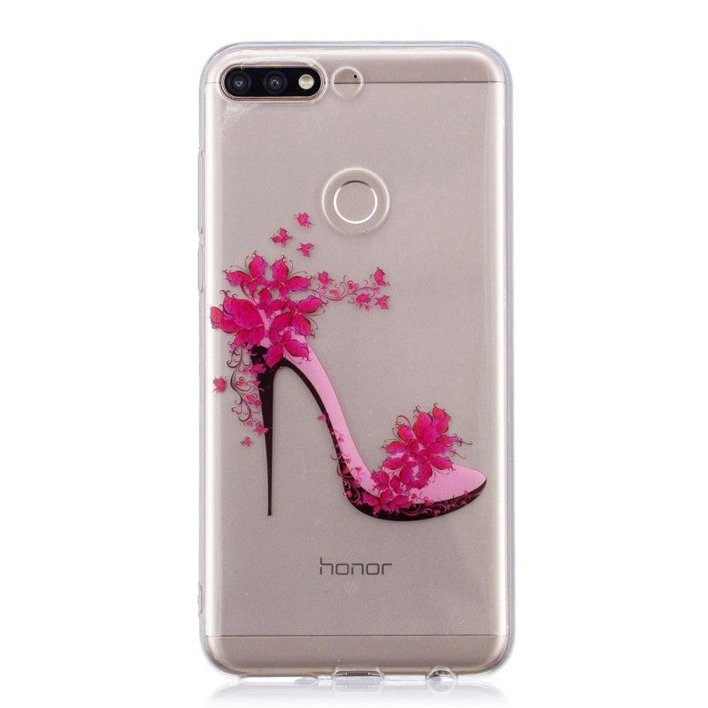 Coque Huawei Y7 2018 / Honor 7c Transparente Escarpins Solitaires