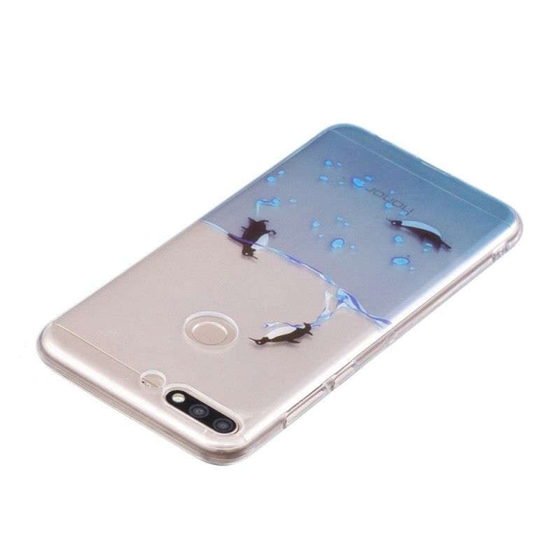 Coque Huawei Y7 2018 / Honor 7c Transparente Jeu De Pingouins