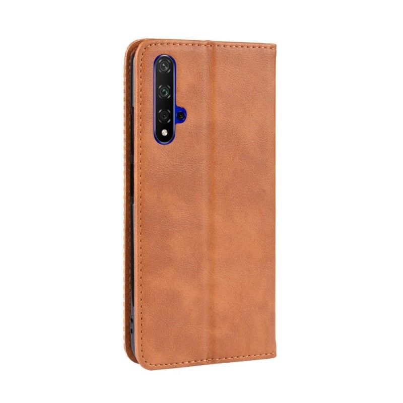 Flip Cover Honor 20 Effet Cuir Vintage Stylisé