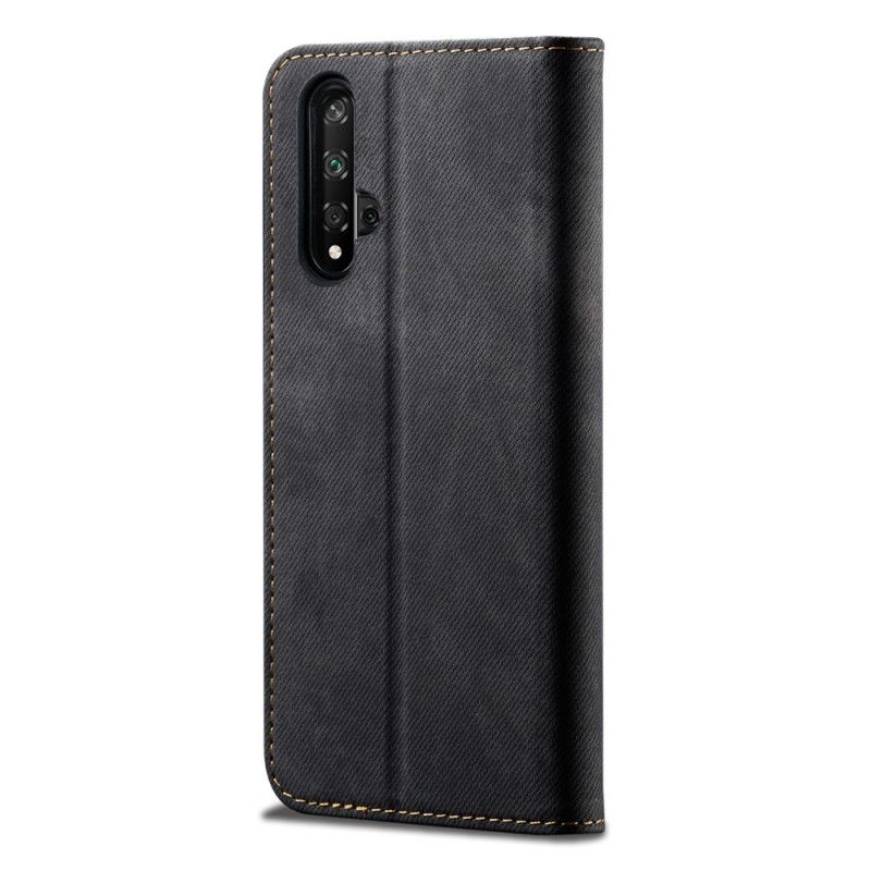 Flip Cover Honor 20 / Huawei Nova 5t Simili Cuir Texture Jeans