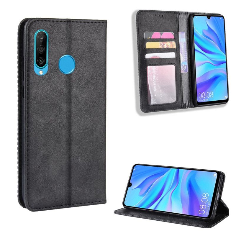 Flip Cover Honor 20 Lite / Honor 20e Effet Cuir Vintage Stylisé