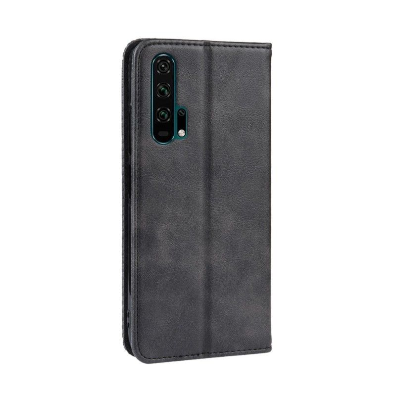 Flip Cover Honor 20 Pro Effet Cuir Vintage Stylisé