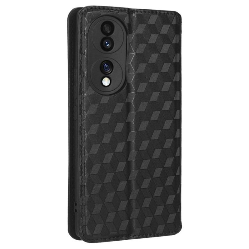 Flip Cover Honor 70 Cubes 3D