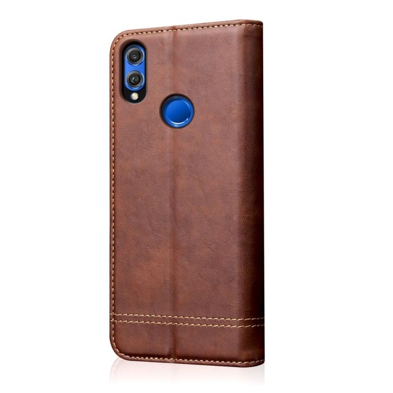 Flip Cover Honor 8x Effet Cuir Coutures