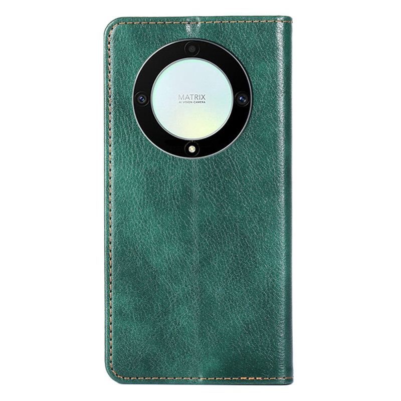 Flip Cover Honor Magic 5 Lite Simili Cuir Coutures