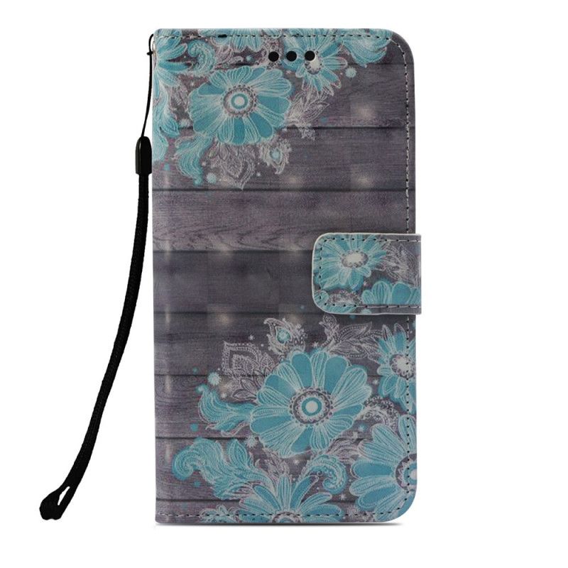 Housse Honor 10 Fleurs Bleues