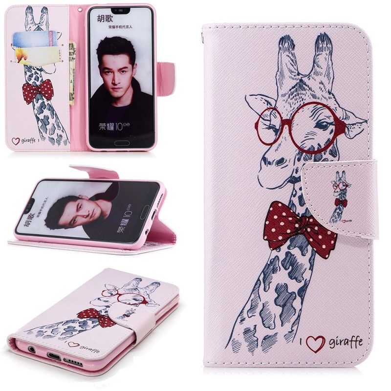 Housse Honor 10 Girafe Intello