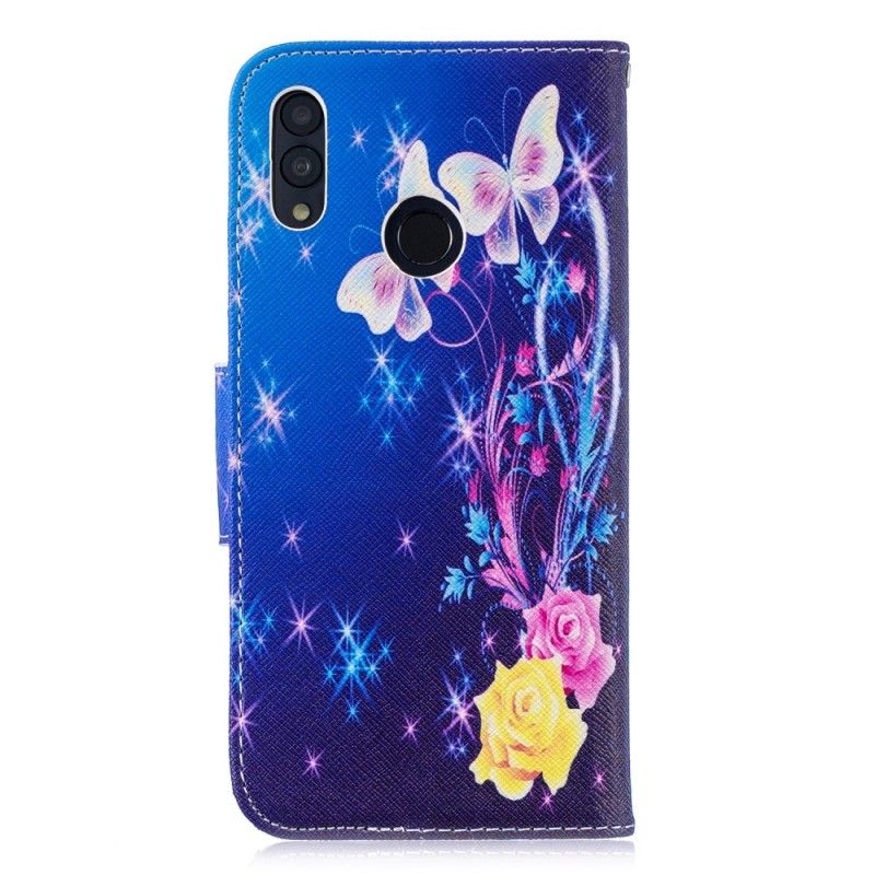 Housse Honor 10 Lite / Huawei P Smart 2019 Papillons Dans La Nuit